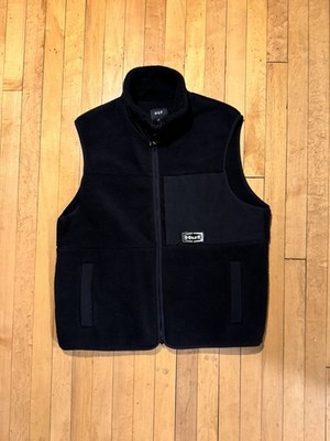 HUF Sonoma High Pile Fleece Vest Black Size Large