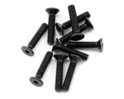 ProTek RC 2.5x12mm High Strength Flachkopfschrauben (10) / PTK-H-2104