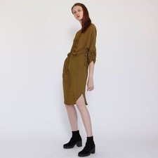 Naftul Caftan Plaid Black Yellow Midi Dress OS NWT