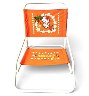 Hello Kitty 2005 Hawaiian Folding Beach Chair Orange Y2K Nakajima Sanrio NOS