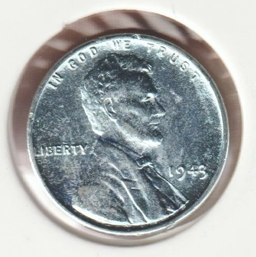 1943 WWII Lincoln Wheat Steel Penny Collectible US Collection Very Good War Coin