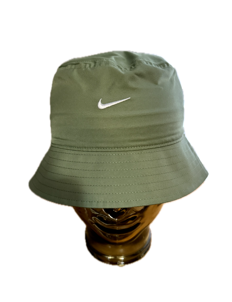 Nike Apex Unisex Adults Size S Sage Green White Swoosh Bucket Hat