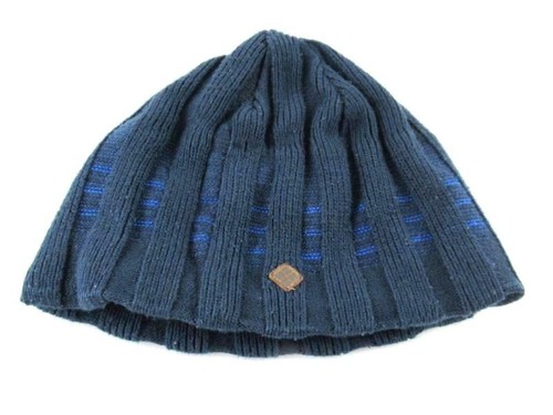 Columbia Beanie Hat Lined Knit Navy 