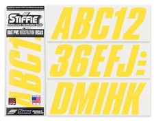STIFFIE Shift SH26-SS Boat PWC ID Numbers Decal Registration SeaDoo Spark Yellow