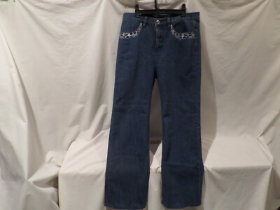 CHRISTINE ALEXANDER-''SWAROVSKI CRYSTALS''-LOTS OF BEAUTIFUL BLING JEANS-SZ 8
