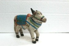 Wooden Handmade Vintage Nandi Figure HInduism Vastu Home Decor Collectible