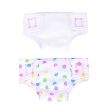 2pcs Doll Diapers Cloth Doll Underwear Adjustable Girl Baby Training Pants Nappy