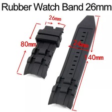 26mm Black Silicone Rubber Watch Strap Band Replace For Invicta Pro Diver HOT A