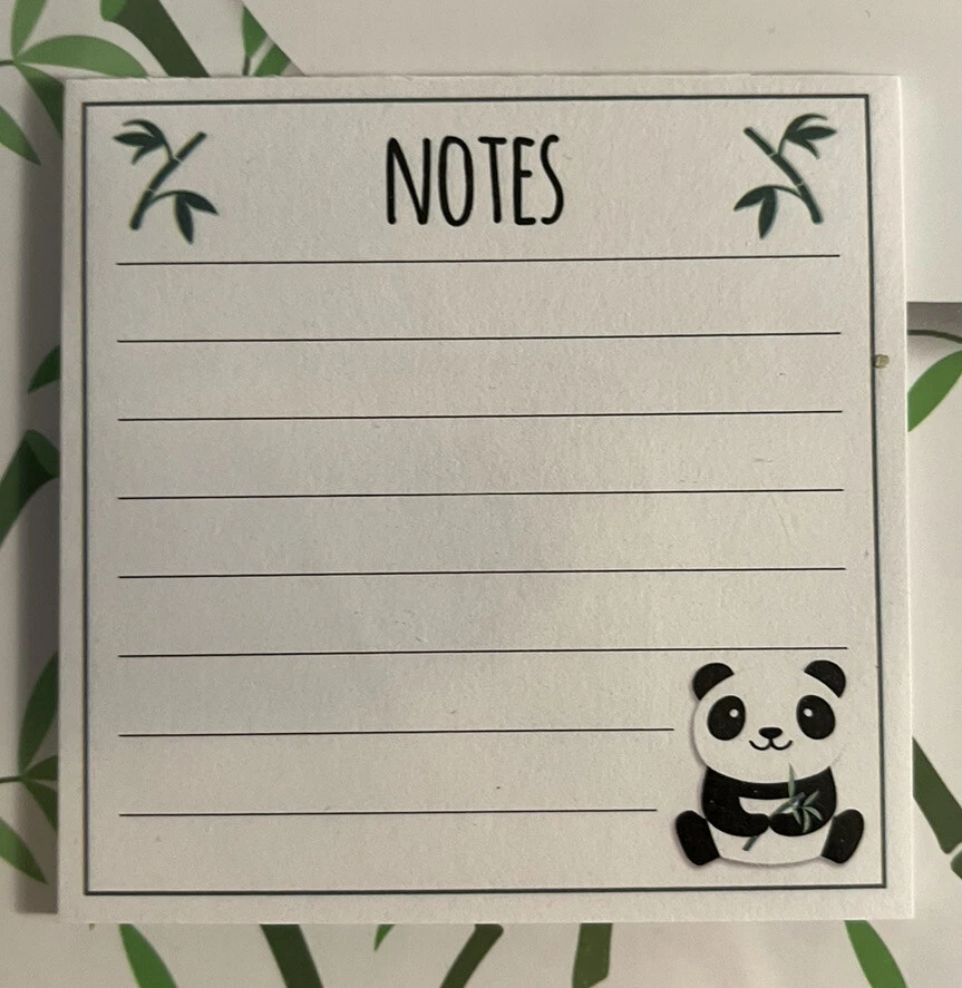 Panda Design Set Sticky Memo Notes, On A Magnetic Backed Note Set 27cm X 21cm - Image 3 of 4