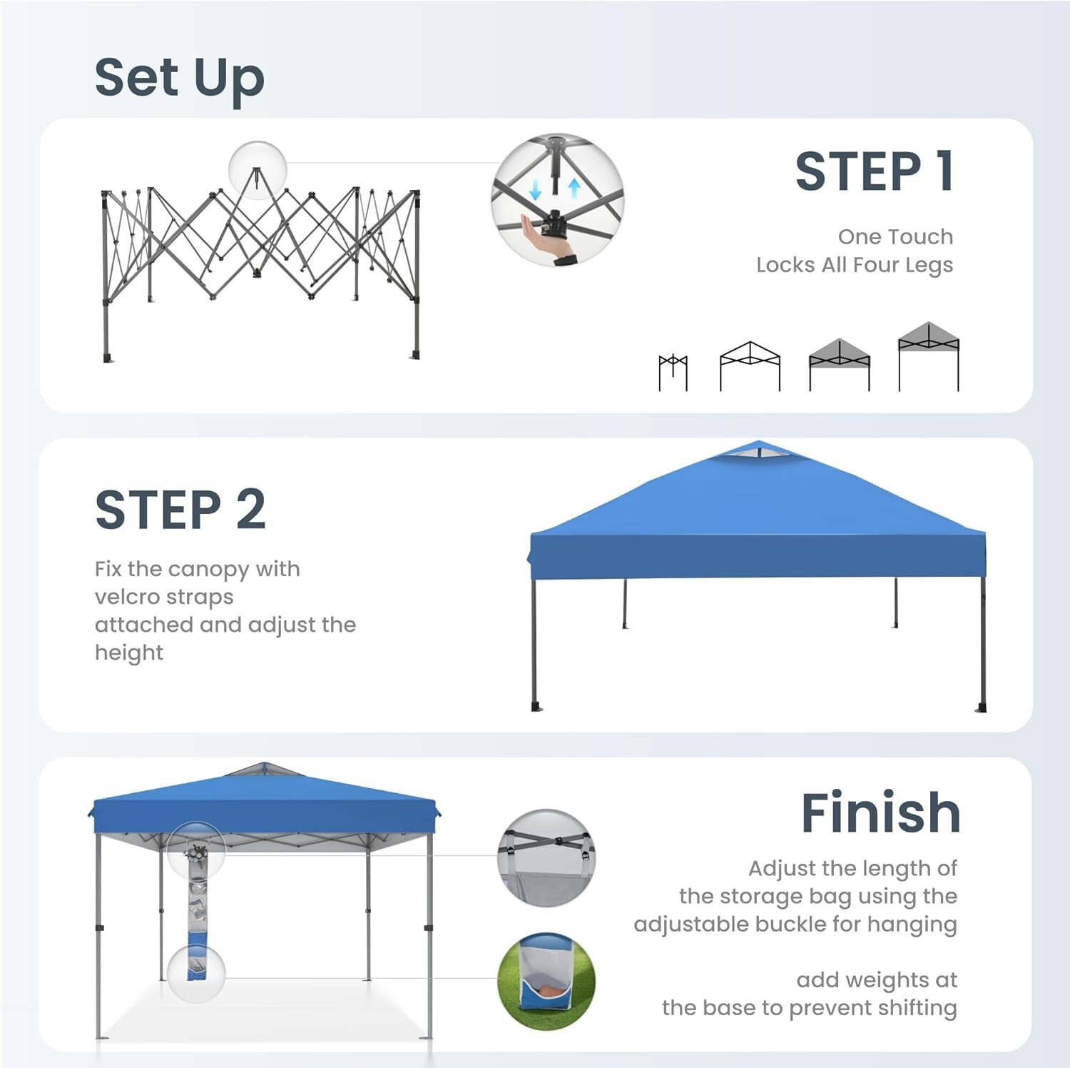 10x10' Commercial Pop UP Canopy Party Tent Folding Waterproof Gazebo Heavy Duty