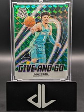 2023-24 Panini Mosaic Basketball #13 LaMelo Ball Give and Go Green Mosaic Prizm