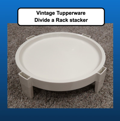   Tupperware Divide A Rack #511 vintage cupcake or Pie Stacker cream tan stand