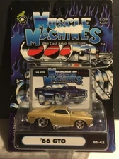 2001 Muscle Machines : 1966 '66 Pontiac GTO  1:64 Scale - 01-42