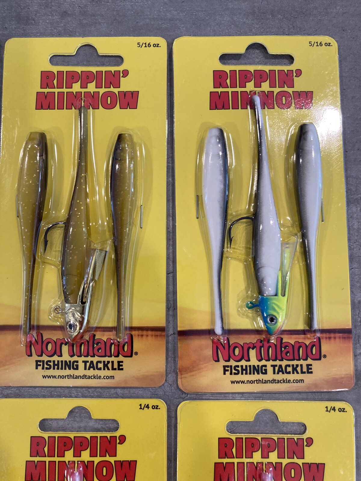 Lot of 30 Packs Rippin' Minnows - Northland - 1/2, 5/16, 1/4 oz - Mixed Colors