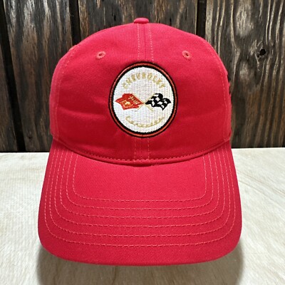 National Corvette Museum Hat Ball Cap Dad  Low Profile Chevy Chevrolet Red Flag