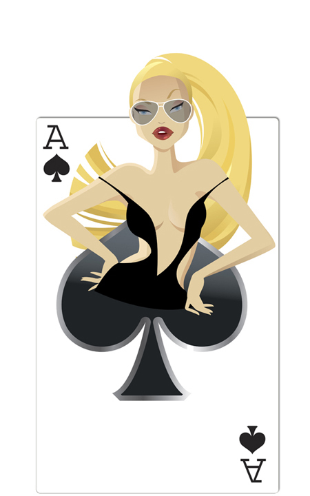 SPADES BABE (POKER NIGHT) LIFESIZE CARDBOARD CUTOUT