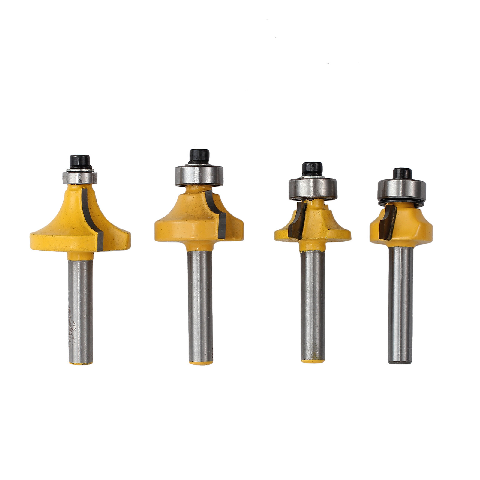 4x Round Over Edge Forming Router Bit 1/4" Shank 1/2'' 3/8''1/4'' 1/8'' Radius