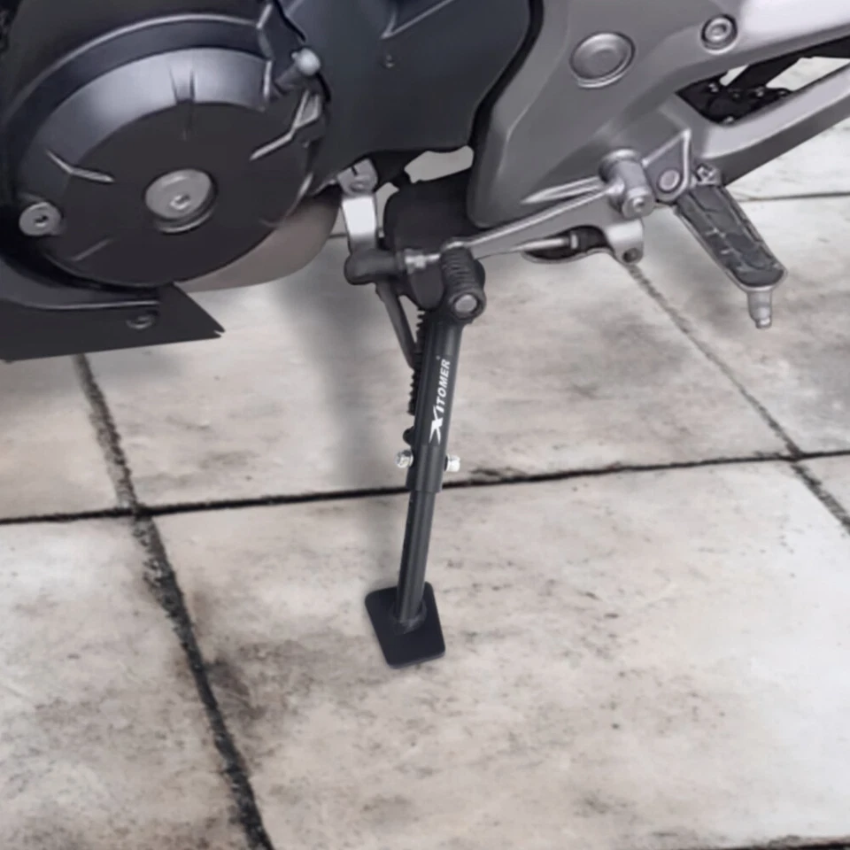 Soporte lateral ajustable de acero para motocicleta Honda NC700X 2012-2020 Foto 2 de 4