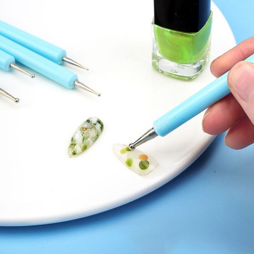 5Pcs Double Head Clay Sculpting Tools - Silicone Tip Dotting Brushes For Pottery