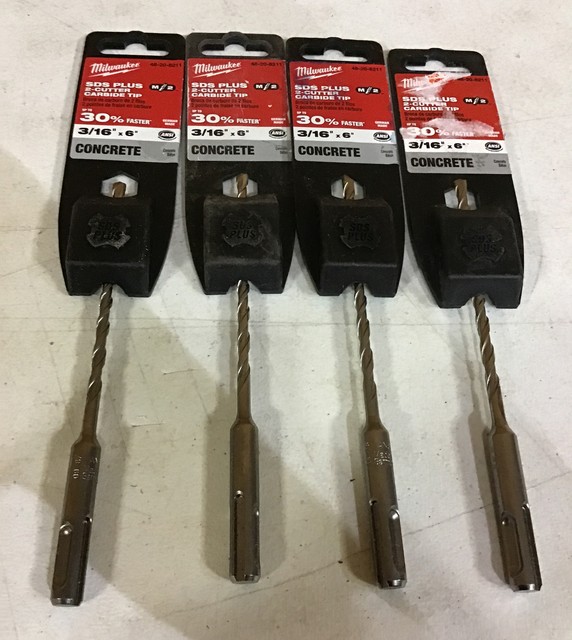 Milwaukee 3/16 X 6 in SDS Plus Drill Bit 2 Cutter Carbide Rotary for