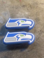 Seattle Seahawks shoe charms, 2 piece set button back