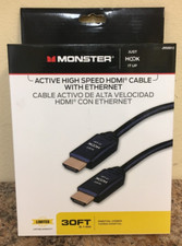 Monster JHIU0012 Just Hook It Up Active High Speed HDMI Cable With Ethernet 30ft