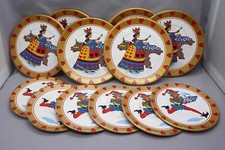 Vintage Queen of Hearts Children's Tea Set - Set of 6 Plates  Saucers