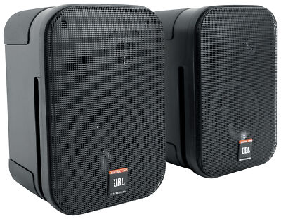 Pair JBL C1PRO Control 1 PRO Black 5.25'' Wall Mount Home/Commercial Speakers