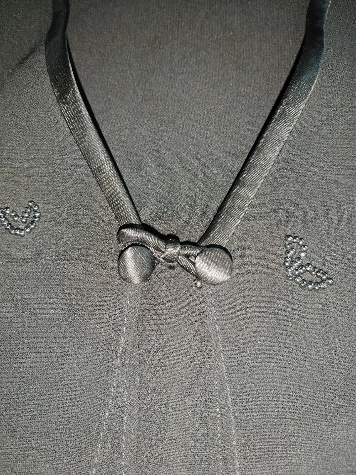 Chaqueta de Noche Formal Vintage Patra Negra Con Cuentas Gala Ocasión Especial Talla 12 Foto 4 de 4