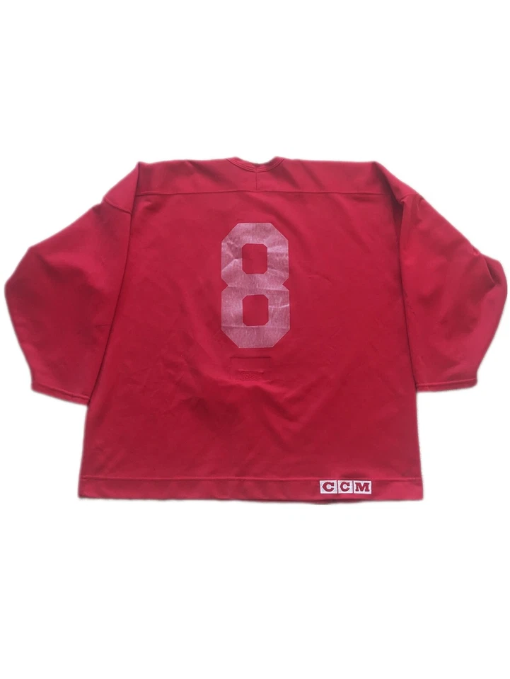 VTG AUTHENTIC SAN FRANCISCO SPIDERS GAME WORN CCM HOCKEY JERSEY XXL FIGHT STRAP - Image 2 of 4