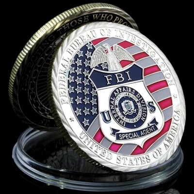 FBI Federal Bureau of Investigation Münze Gedenkmedaille versilbert