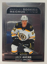 Jack Ahcan RC 2021-22 O-Pee-Chee Platinum Marquee Rookies #259 ~ Boston Bruins