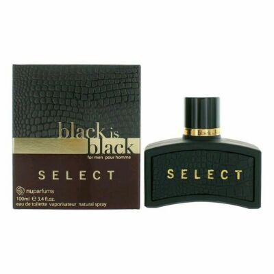 Black is Black Select by Nu Parfums 3.4oz 100ml Eau De Toilette Spray Men SEALED