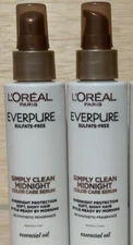 2 L'Oréal EverPure Sulfate Simply Clean Midnight Color Care Serum, Essential Oil