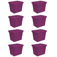 Sterilite 18 Gallon Plastic Storage Tote, Fuchsia Flight (8 Pack) | 17314w08 on sale Sterilite 18 Gallon Plastic Storage Tote, Fuchsia Flight (8 Pack) | 17314w08 on sale