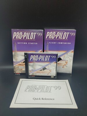 Pro Pilot 99 PC CD-ROM Game The Complete Flight Simulator 1999 Pre-owned Manuals