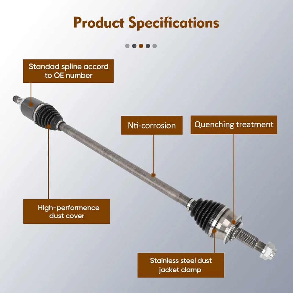 Par de ejes CV delantero izquierdo derecho para Chevrolet Sonic 1,8 L transmisión automática 2012 2013-2017 Foto 3 de 4