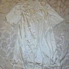 Vintage Wedding Bride Robe Gown Ivory Pink Large