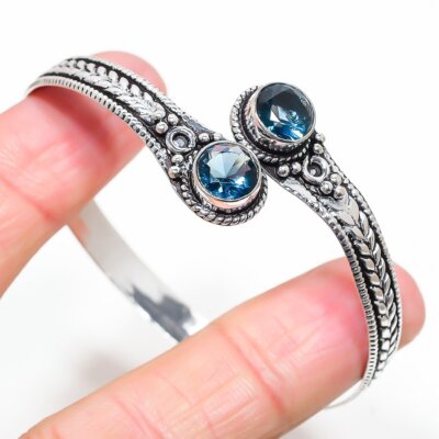Bracelet En Or Bracelet Manchette En Argent 925 Avec Pierre De Lune Arc-en-Ciel - Taille Ajustable, Fait Main Bracelet Cuff Argent Sterling 925 Pierre De Lune Arc-en-ciel