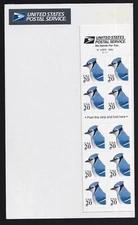 Scott #3048a 20¢ Bluejay Booklet of 10 Postcard Stamps - Sealed