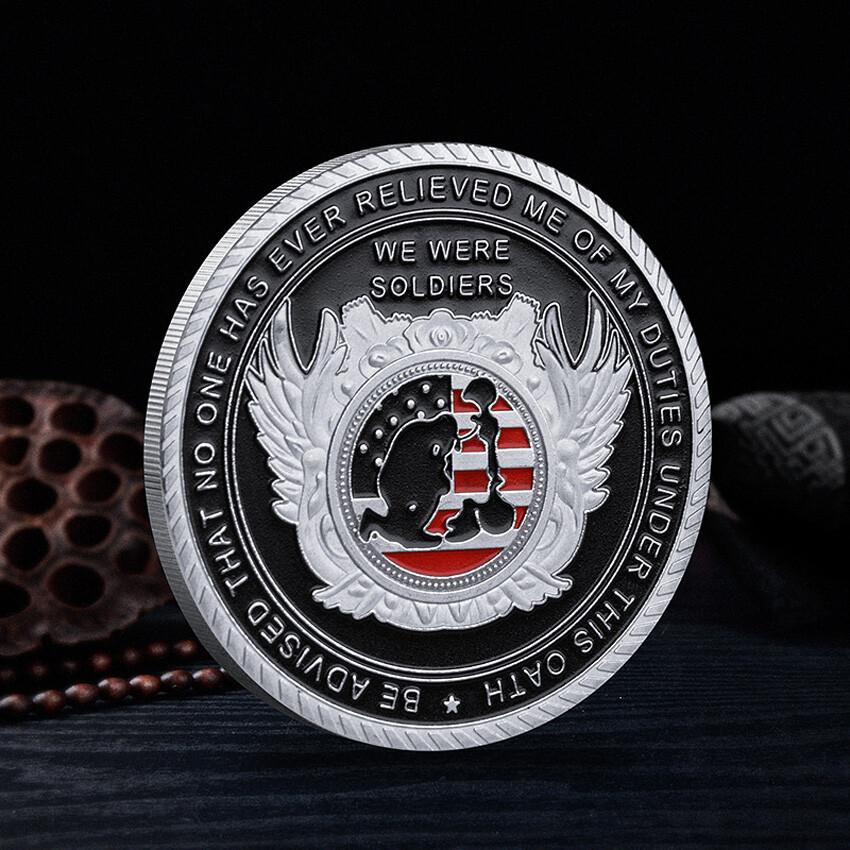 50 PCS Commemorative Plating Gift Collection Veteran Iron Coin Decoration U.S.