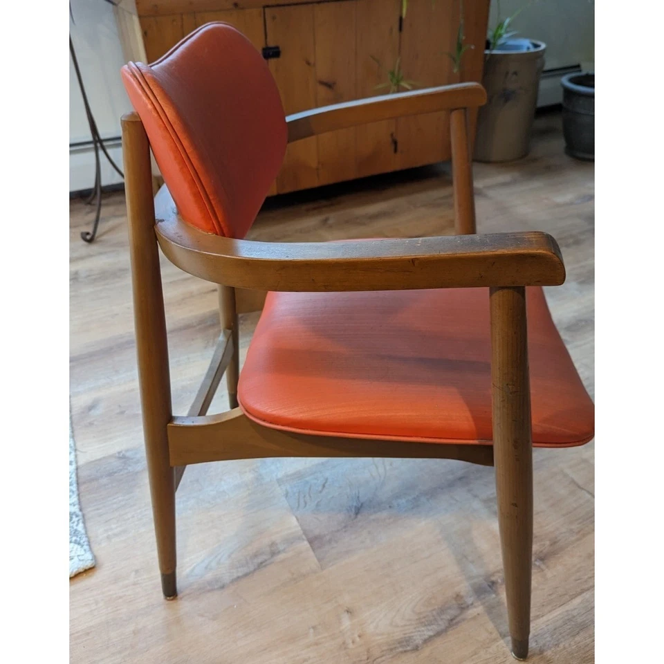 Sillón MCM Shelby Williams Mid Century moderno acento vinilo años 60 vintage Foto 3 de 4