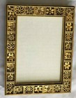 GOLDTONE 7X9" Floral Geometric DESIGN FRAME Holds 5X7" Photo