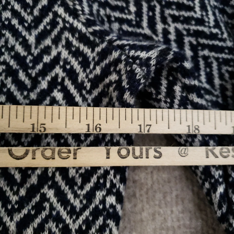 Suéter Theory Mujer Grande Azul Blanco Manga Larga Tejido Informal Cuello Redondo *LEER* Foto 3 de 4