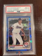 2020 Bowman Chrome Draft Sapphire Edition - Thomas Saggese #BD-167 (RC)