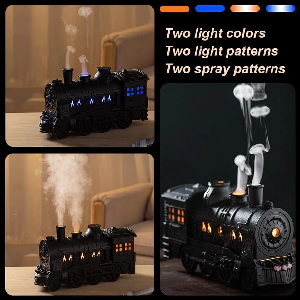 Train diffuser humidifier, night light, vintage train-shaped aroma diffuser - Image 3 of 4
