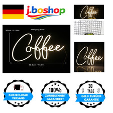 Neon Schild Kaffee Buchstaben Leuchtreklame 30x40 cm Wandde