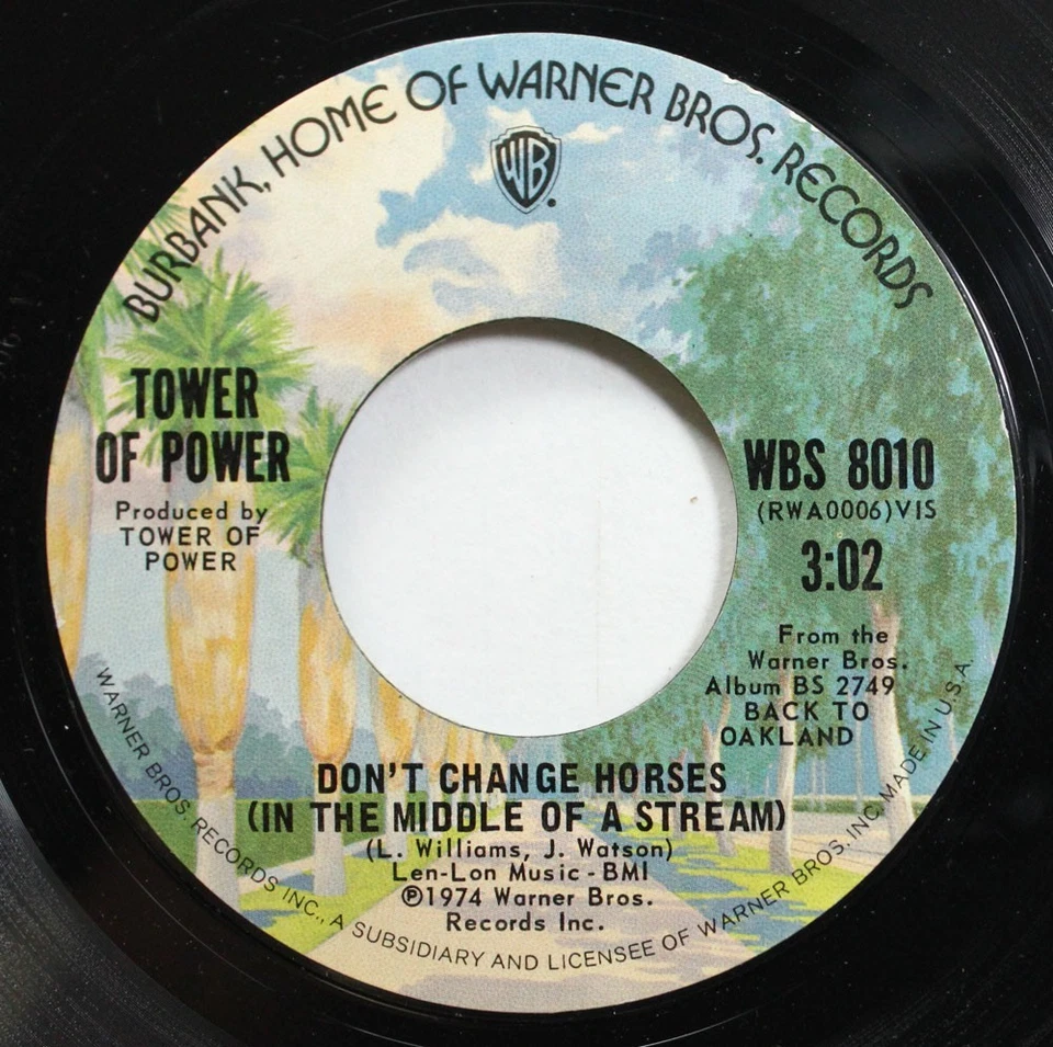 Soul 45 Tower Of Power - I Got The Chop / Don'T Change Horses (In the Middle of - Image 2 of 2