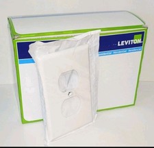 Leviton White Midway Receptacle Wallplate Duplex Outlet Covers 20/ Box 80503-W