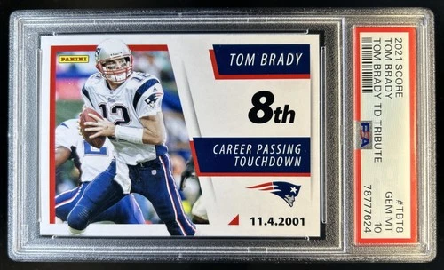 2021 Panini Score Tom Brady TD Tribute #TBT-8 Patriots PSA 10 GEM MINT